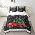 thumbnail image 2 of Erosebridal Christmas Tree Bedding Sets Queen Size, Rustic Truck Comforter Sets with Sheets, Merry Xmas Bed Set, Breathable Bedroom Decoration, 7-Piece, 2 of 4