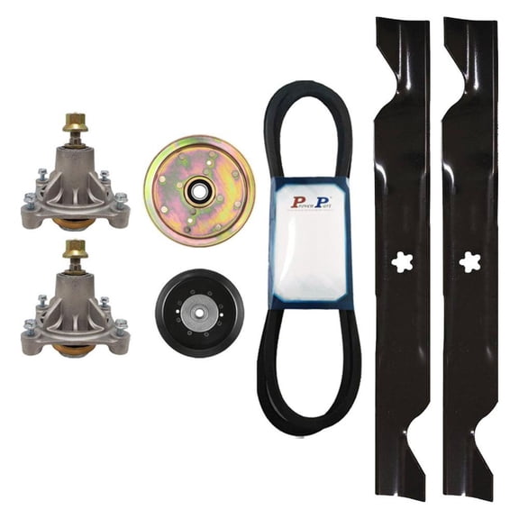 46" RZ4623 LAWN MOWER DECK REBUILD KIT SPINDLES BELT BLADES PULLEYS