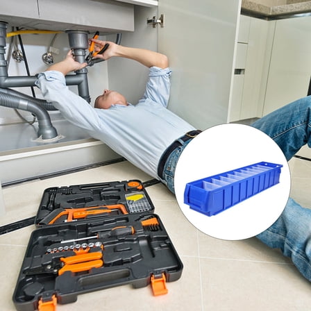 GOOHOCHY  Tool Case Screw Storage Organizer Toolbox Divider Work Blue