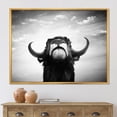 thumbnail image 2 of Black and White Portrait Of A Spanish Bull I 32 in x 16 in Framed Photography Canvas Art Print, by Designart, 2 of 5