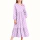 thumbnail image 1 of Vestido infantil de poliéster con estampado de lunares, manga larga, cuello redondo, bolsillos laterales y falda larga., 1 of 6