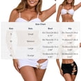 thumbnail image 5 of PWPSG Halter Triangle Bikini Two Piece Swimsuit with Starfish Accent Matching Wrap Skirt White M, 5 of 7