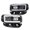 Black Housing Clear Lens, variant on Spec-D Tuning Black LED Light Bar Projector Headlights + Bumper Lights Compatible with 1999-2006 GMC Sierra Denali, 2001-2006 GMC Yukon XL Denali, Left + Right Pair Headlamps Assembly