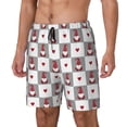 thumbnail image 2 of Fotbe Gnomes and Hearts Men’s Swim Trunks Quick Dry Swim Shorts Board Shorts with Mesh Lining-XX-Large, 2 of 9