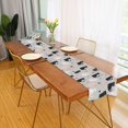 thumbnail image 2 of Yayeee Table Runner 90 inches Long Home Kitchen Dinning Party Decoration, Gray Cartoon Pattern, 2 of 7