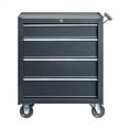 thumbnail image 2 of Tcbosik 4-Drawer Tool Chest with Wheels & Lock, Rolling Tool Box, Metal Storage Cabinet for Garage, Warehouse & Repair Shop, Black, 2 of 12