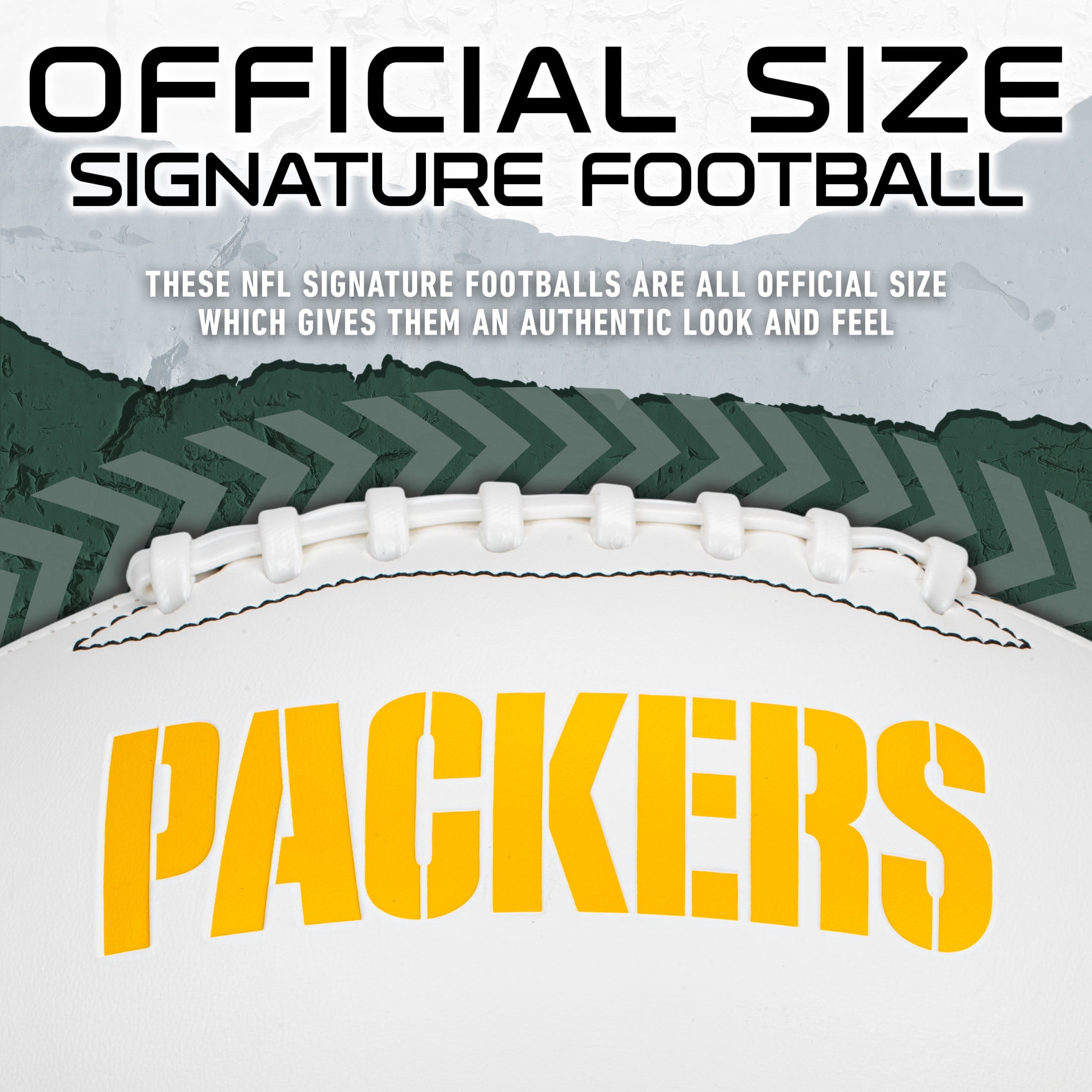Franklin Sports NFL Green Bay Packers Autograph Football - Official Size White Panel Souvenir Football for Autographs + Signatures - NFL Team Fan Shop Memorabilia Football for Display