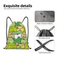 thumbnail image 4 of Honeii Cartoon Frog Print Drawstring Backpack,Drawstring Bags String Backpack Gym Cinch Sack Backpack Sport Bag Draw-Small, 4 of 6