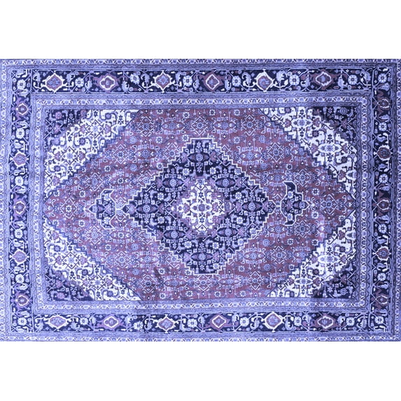 Ahgly Company Indoor Rectangle Persian Blue Traditional Area Rugs, 8' x 12'