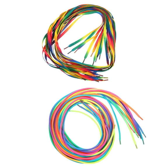 OFFIGAM 10 Pairs Colorful Gradient 120cm Round Set for Kids and Adults Replacement Laces