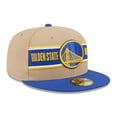 thumbnail image 3 of Men's New Era Tan/Royal Golden State Warriors 2024 NBA Draft 59FIFTY Fitted Hat, 3 of 6