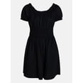 thumbnail image 5 of Time and Tru Women's Peasant Mini Dress with Puff Sleeves, Sizes XS-XXXL, 5 of 5