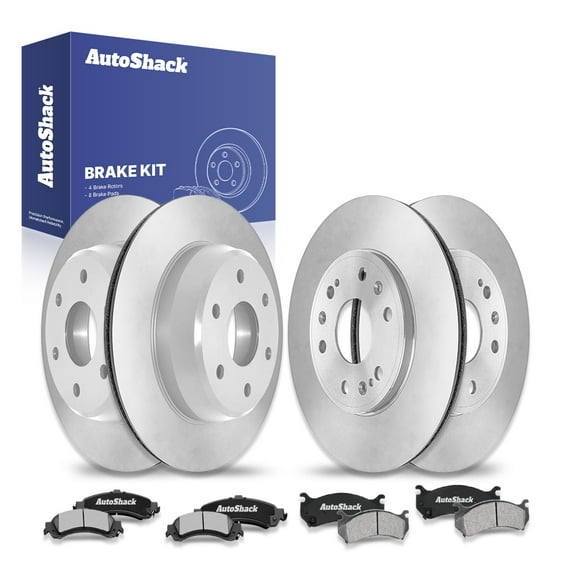 AutoShack Front Vented & Rear Vented Brake Rotors   Ceramic Pads 12-PC Brake Kit Replacement for 2005-2006 GMC Sierra 1500