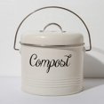 thumbnail image 3 of Contenedor de de cocina de compostaje de metal de carbón de compost de encimera Filtración de olores con asa para de alimentos Compostador de Sitio B, 3 of 6