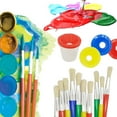 thumbnail image 3 of Roofei Spill Proof Paint Cups 4pcs Non Spill Paint Cup + 4pcs Paint Bristle Brush Assorted Color, 3 of 7