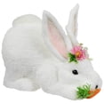thumbnail image 4 of Easter Rabbit with Carrot Figurine - 9.25" - White, 4 of 5