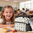 thumbnail image 4 of Kuiaobaty Musical Note Print Backpack Set with Lunch Bag for Kids Plaid Print Backpack and Pencil Case with Zipper Reusable Insulated Lunch Box and Pencil Pouch for School Camping, 4 of 7
