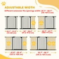 thumbnail image 4 of PawHut 30 Inch High Pet Gate, Dog Gate for Stairs, 29"-58" Width, 4 of 10