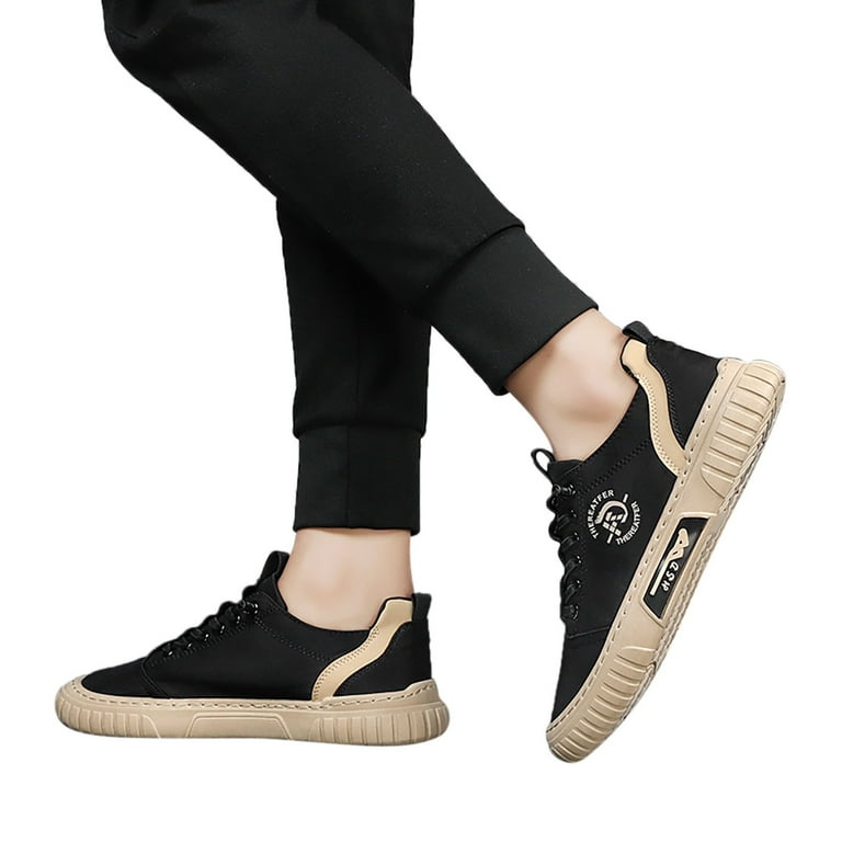 Men Low Top Breathable Casual Walking Shoes Canvas Born Shoes for Men Casual Dress Casual Shoes for Men Slip on Mens Business Shoes Casual All Shoes