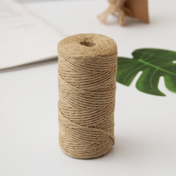 DIY Knitting Kit,100m Natural Jute Brown Rope For Gift Wrapping Heavy Duty Industrial Packing Gardening Recycling Bundling