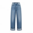 thumbnail image 5 of Qiyinn Women Barrel Jeans for Trendy High Waisted Wide Leg Baggy Cropped Relax Fit Stretch Denim Trouser Ankle Pants, 5 of 5