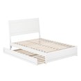 thumbnail image 2 of AFI Casanova Full Solid Wood Platform Bed with Panel Footboard and Twin Trundle, White, 2 of 15
