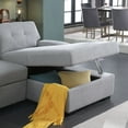 thumbnail image 5 of Allan Upholstered Sleeper Sectional Sofa Light Gray, 5 of 5