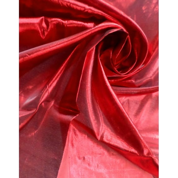 60" INCH Tissue Lame Fabric by Yard Shiny Decoration Metallic 8 COLORS Wedding", Red