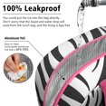thumbnail image 5 of Insulated Lunch Bag for Women, Floral Print Oxford Fabric Lunch Box, Leakproof Thermal Cooler Tote for Work, School & Picnic, Leopard Animal Print, 5 of 5
