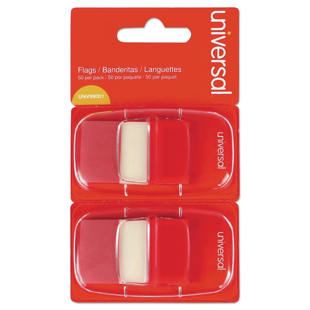 Universal UNV99001 Page Flags - Red (100/Pack)