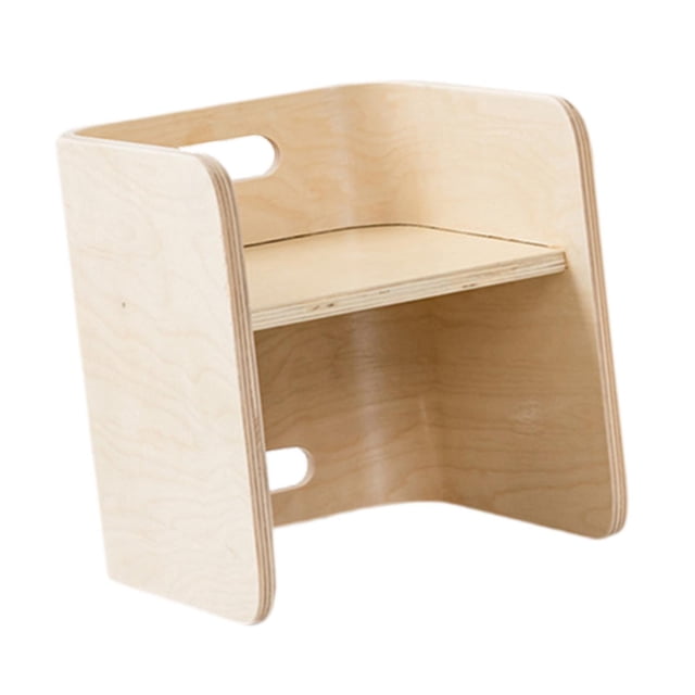 simhoa Montessori Weaning Chair Bookshelf Rack Kids Bedroom Step Stool with Handles