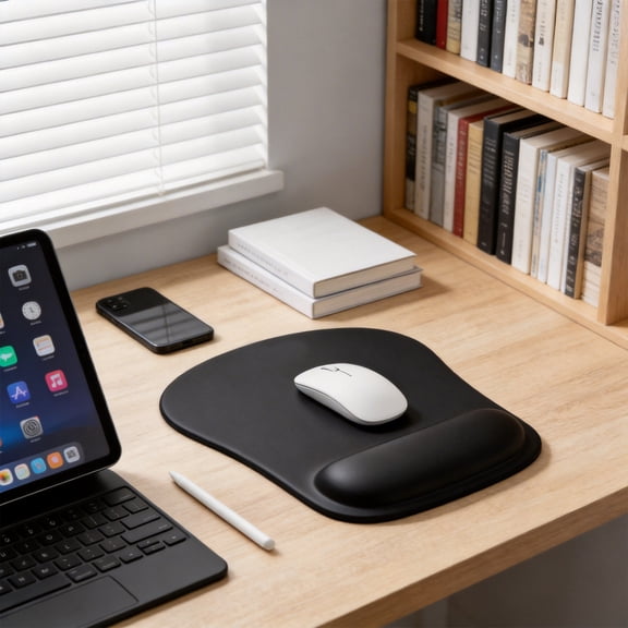 Mouse Pad with Wrist Support, Ergonomic Computer Mouse Pad Relief Carpal Tunnel Pain, Non-Slip Mouse Pad for desk, Laptop, Office & Home