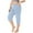Blue, variant on Lixiuxyad High Waist Stretchy Pants Women's Casual Pants Solid Color Sports Multicolor Pants High Waist Stretch Seven Pants Blue