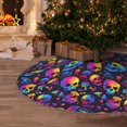 thumbnail image 5 of Defioc mushroom rainbow color Skull for Christmas Tree Skirt Snowman Xmas Tree Skirt Farmhouse Christmas Decorations Tree Mat for Holiday Party Decor-36", 5 of 6