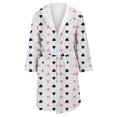 thumbnail image 4 of MEICHEN Plush Robes for Women Women's Fleece Plush Robe Long Warm Plush Bathrobe Loungewear Jacket Printed Comfort Robe Women's Robes, 4 of 5
