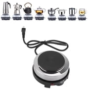 Hinzonek Mini Electric Heater Stove, 500W Round Hot Plate Portable Countertop Burner For Ceramic Glass Kettle Single Plate Cooktop, Easy to Clean Multifunction Home Kitchen Hot Burner,Black