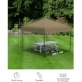 thumbnail image 5 of Acekid 10x10FT Folding Canopy Tent, Pop Up Canopy with 3 Height Adjustments, Portable Outdoor Shade Shelter for Patio Garden Beach, Khaki, 5 of 6