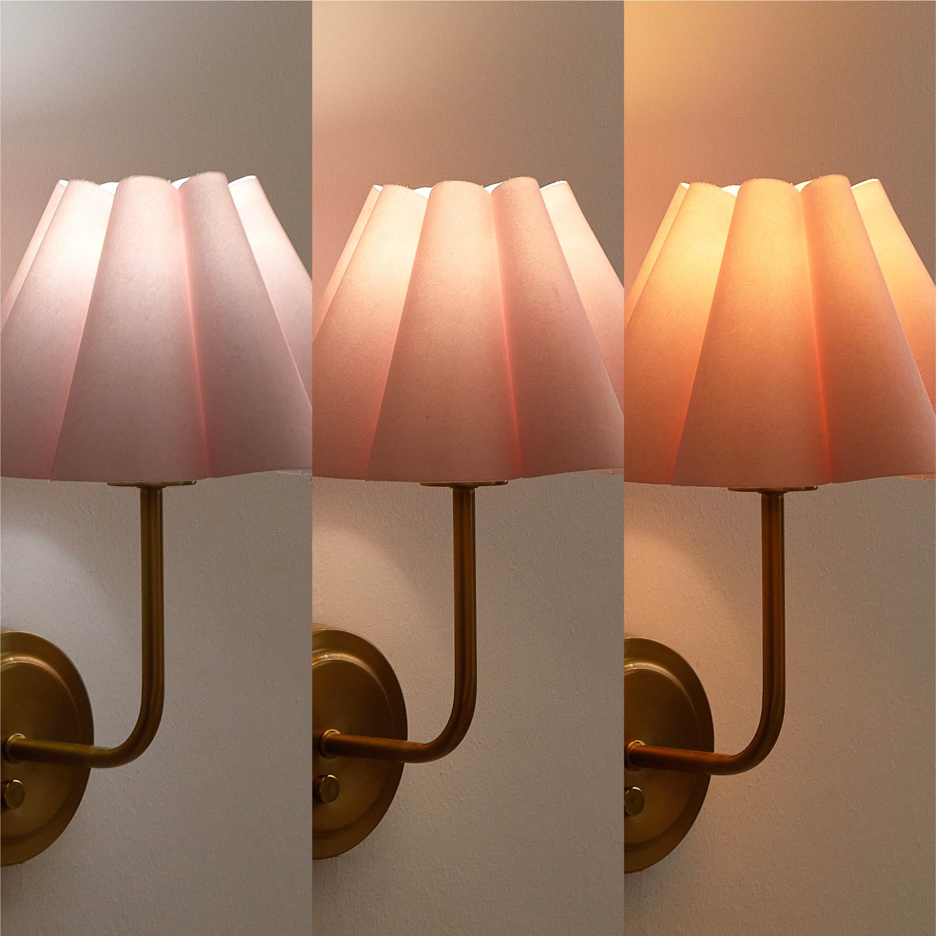 Home Decor Collection Pink Velvet Pleated Wall Sconce