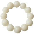thumbnail image 1 of Brazalete Creative con forma de raíz de Bodhi, perlas redondas de 20 mm, 12 unidades, color blanco, 1 of 2