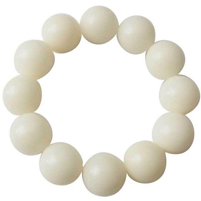 Brazalete Creative con forma de raíz de Bodhi, perlas redondas de 20 mm, 12 unidades, color blanco