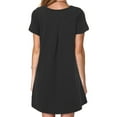thumbnail image 4 of Chemises à Manches Courtes pour Femmes Robe T-Shirt d'Été Décontractée pour Femmes Tunique Ample à Manches Courtes avec Poches pour Femmes Robe d'Été Ample pour Femmes Robe T-Shirt Femme, 4 of 10