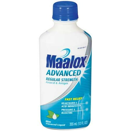 maalox antacid liquid strength regular advanced walmart antigas mint oz fl
