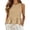 Khaki, variant on Women's Ruffle Hem Tank Top, Sleeveless Button Back Summer Vest, Plain Casual Layering Blouse