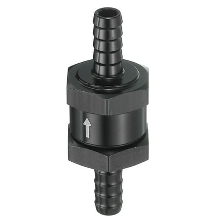 8mm (5/16") Fuel Check Valve, Non-Return One Way Hose Check Valve, Black