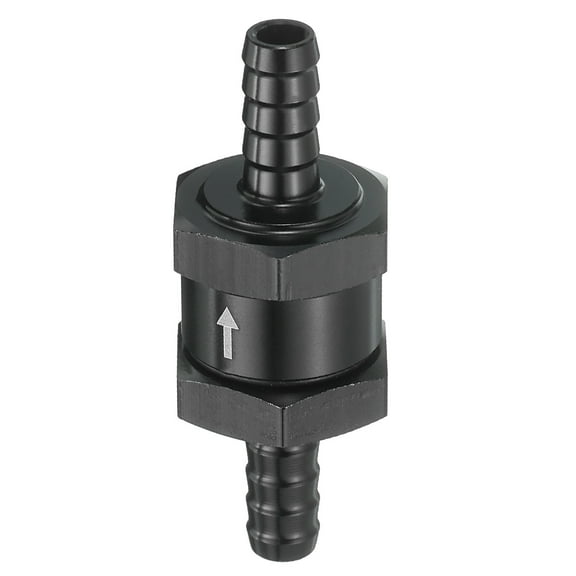 8mm (5/16") Fuel Check Valve, Non-Return One Way Hose Check Valve, Black