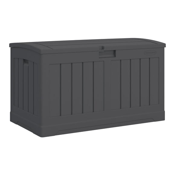 Suncast 50 gal. Medium Deck Box – Outdoor Resin Storage with Lock, Patio/Deck