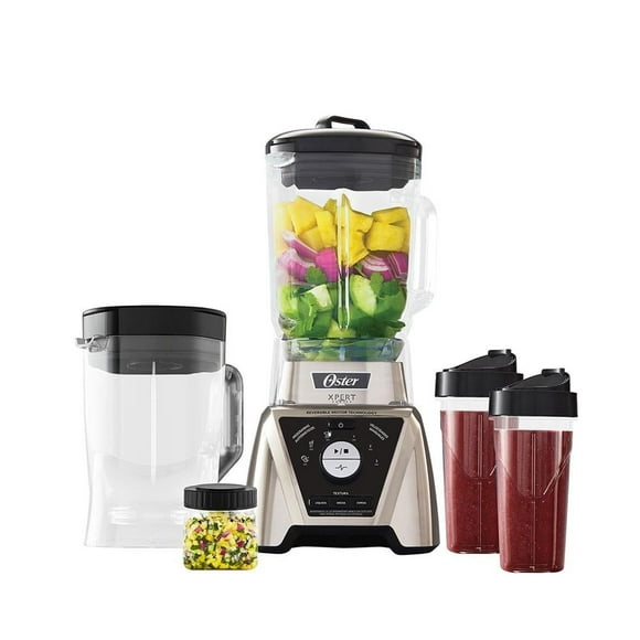 Licuadora Oster Control de Textura Xpert Series y Vaso de Vidrio, Niquelada