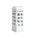 thumbnail image 1 of Benzara BM240351 Telephone Booth Jewelry Box with 2 Drawers, White, 1 of 5