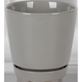 thumbnail image 1 of Platillo de cerámica Planter Border Concepts, 11,43 cm, 8 unidades, color gris, 1 of 1