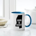 thumbnail image 4 of CafePress - Mississippi Born & Raised - 11 oz Ceramic Mug - Novelty Coffee Tea Cup, 4 of 4